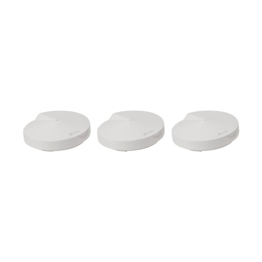Kit 3 Routers Inalámbricos MESH Interior para Hogar / Doble Banda Wi-Fi 5 AC1300 Mbps / 2 Puerto Gigabit WAN/LAN / 4 Antenas Internas / Administración Mediante la App Deco (iOS, Android) / Protección HomeCare