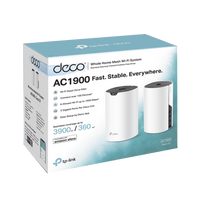 Kit 2 Routers Inalámbricos MESH Interior para Hogar / Doble Banda Wi-Fi 5 AC1900 Mbps / 3 Puerto Gigabit WAN/LAN / 3 Antenas Internas / Administración Mediante la App Deco (iOS, Android)