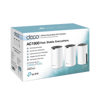 Kit 3 Routers Inalámbricos MESH Interior para Hogar / Doble Banda Wi-Fi 5 AC1900 Mbps / 3 Puerto Gigabit WAN/LAN / 3 Antenas Internas / Administración Mediante la App Deco (iOS, Android)