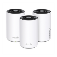Kit 3 Routers Inalámbricos MESH Interior para Hogar / Doble Banda Wi-Fi 6E AX5400 Mbps / 3 Puerto Gigabit WAN/LAN / 4 Antenas Internas / Administración Mediante la App Deco (iOS, Android) / Protección HomeShield