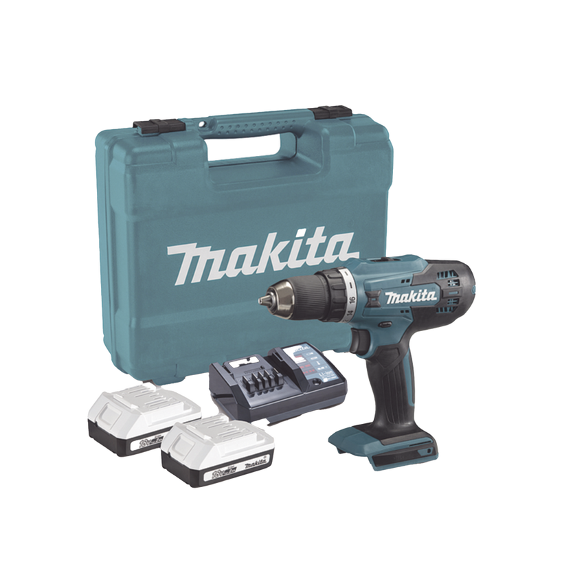 Taladro Inalámbrico SIN CARBONES, Broquero de 1/2", 1,700 RPM, 18V�??, Torque: 40 N.m C/2 Bat. (1.5Ah) y Cargador.