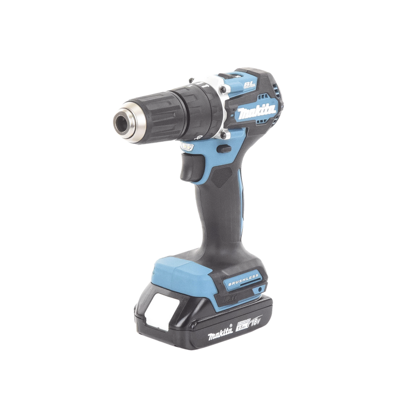 Rotomartillo/Taladro Inalámbrico SIN CARBONES, Broquero de 1/2", 1,700 RPM, 18V, Torque: 42 N.m C/2 Bat. (1.5Ah) y Cargador.