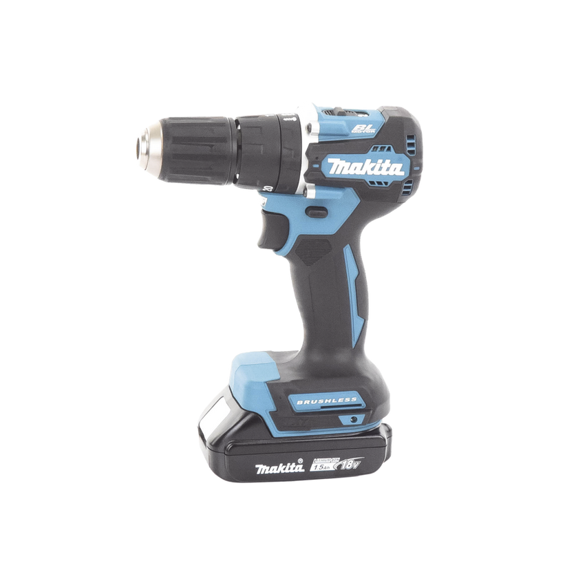 Rotomartillo/Taladro Inalámbrico SIN CARBONES, Broquero de 1/2", 1,700 RPM, 18V, Torque: 42 N.m C/2 Bat. (1.5Ah) y Cargador.