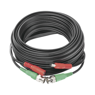 Cable coaxial ( BNC RG59 ) + Alimentación / SIAMÉS / 10 Metros / Aleación Cobre + Aluminio CCA / Para Cámaras 4K  / Uso interior y exterior