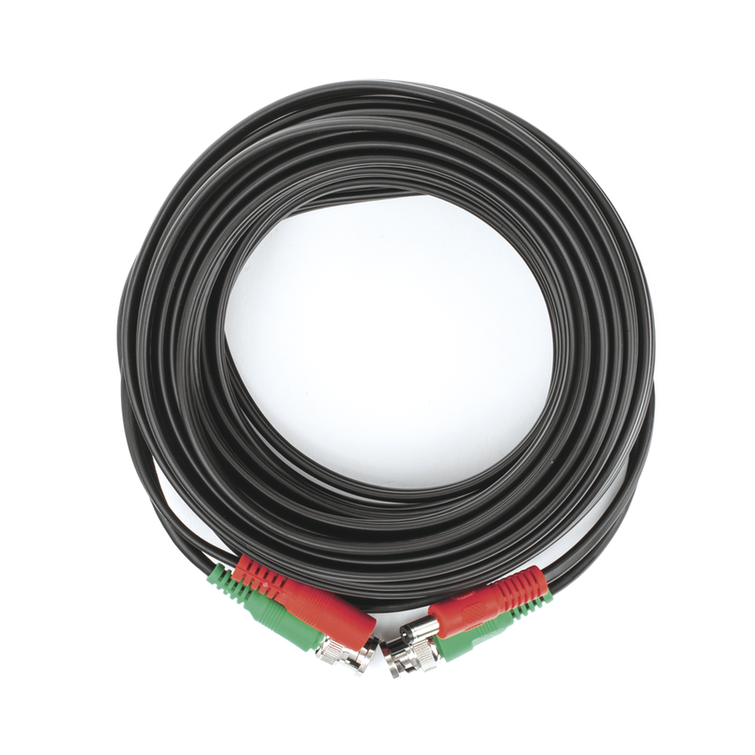 Cable Coaxial (BNC RG59) + Alimentación / SIAMES / 10 Metros (32.81 Pies) / 100% Cobre / Para Cámaras 4K / Uso Interior y Exterior
