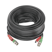 Cable coaxial ( BNC RG59 ) + Alimentación / SIAMÉS / 20 Metros / Aleación Cobre + Aluminio CCA / Para Cámaras 4K  / Uso interior y exterior