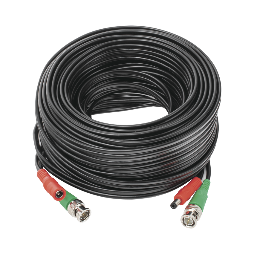 Cable coaxial ( BNC RG59 ) + Alimentación / SIAMÉS / 20 Metros / 100 % COBRE / Para Cámaras 4K  / Uso interior y exterior