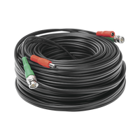 Cable Coaxial (BNC RG59) + Alimentación / SIAMES / 30 Metros (98.43 Pies) / 100% COBRE / Para Cámaras 4K / Uso Interior y Exterior