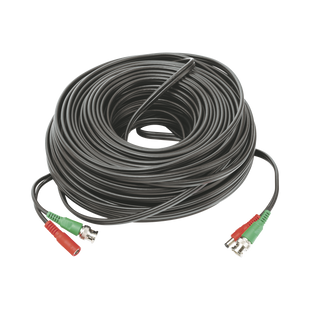 Cable coaxial ( BNC RG59 ) + Alimentación / SIAMÉS / 50 Metros / 100 % COBRE / Para Cámaras 4K  / Uso interior y exterior