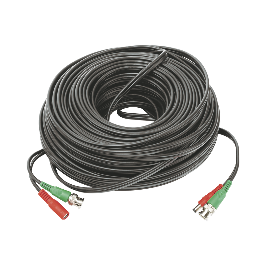 Cable coaxial ( BNC RG59 ) + Alimentación / SIAMÉS / 50 Metros / 100 % COBRE / Para Cámaras 4K  / Uso interior y exterior