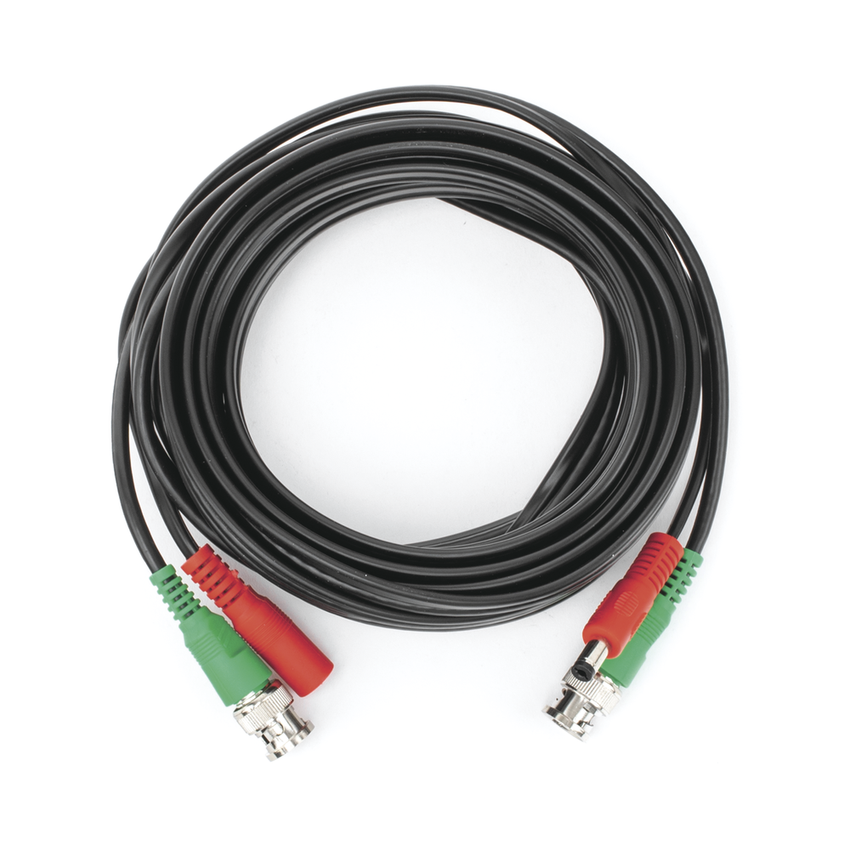 Cable Coaxial (BNC RG59) + Alimentaci�n / SIAMES / 5 Metros (16.40 Pies) / 100% Cobre / Para C�maras 4K / Uso Interior y Exterior