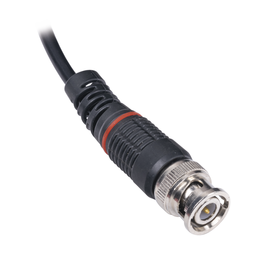 Cable Coaxial Armado con Conector BNC (Video) / Longitud de 8 mts / Optimizado para Cámaras 4K / Uso en Interior