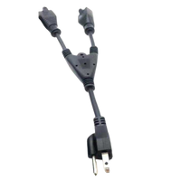 Cable con derivación Vca / 1 Entrada macho Vca / 2 salidas hembra Vca