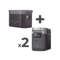 Kit de Estación de Energía Portátil 2048Wh + 2 Baterías Externas 2048Wh (6144Wh Totales)