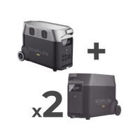 Estación de Energía Portátil DELTA PRO 3600Wh Litio LFP / 5 AC 3600W (7200W Pico) / 2 USB-C 200W / Capacidad para Aumentar Respaldo / Cargador de Coche 10A a 12.6V / Conectividad WiFi y Bluetooth (App) / Carga Solar 1600W Ma