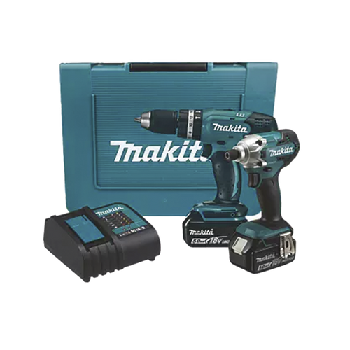 KIT(DHP453 ROTOM.+ DTD156 ATORN.IMP.) LI-ION 2 BAT 1.5 AH Y CARG C/LUZ 18V