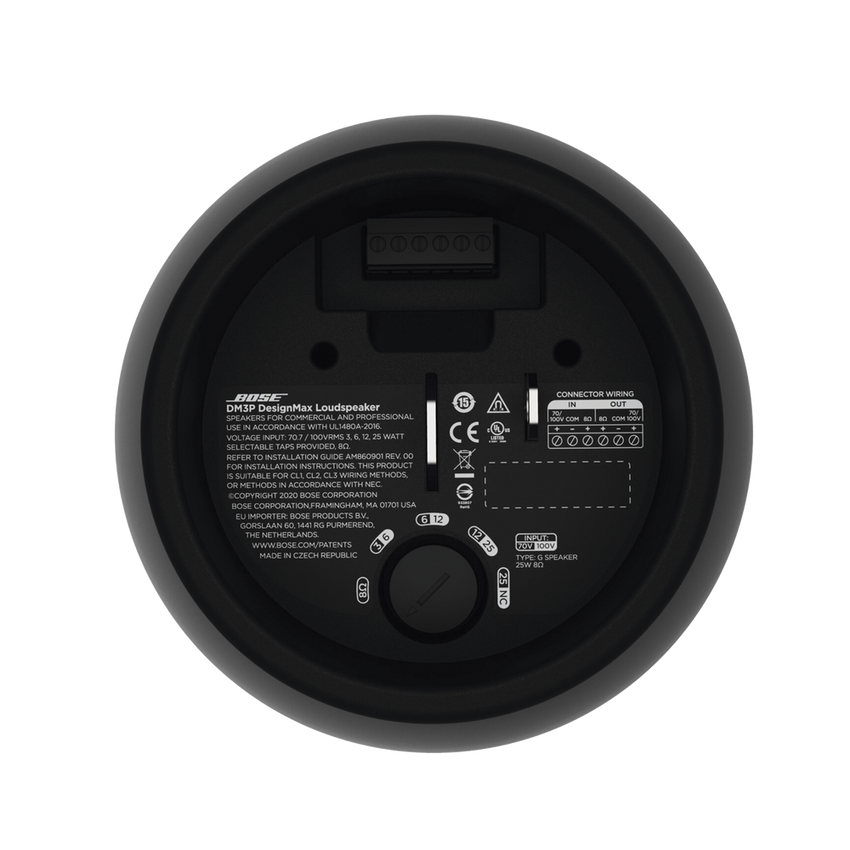 Par de Altavoz colgante | DesignMax | 3.25in | 8ohms | 70/100V | Negro