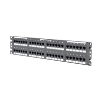 Panel de Parcheo de Impacto (110), Plano, Categoría 6, de 48 Puertos, 2UR