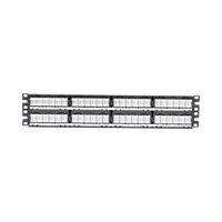 Panel de Parcheo de Impacto (110), Plano, Categoría 6A, de 48 Puertos, 2UR