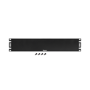Tapa Ciega Para Rack Estándar de 19in, Plano, de Acero, 2UR, Color Negro