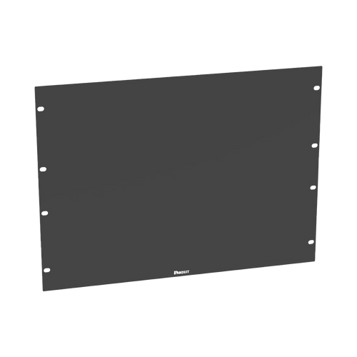 Tapa Ciega Para Rack Estándar de 19in, Plano, de Acero, 8UR, Color Negro