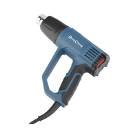 Pistola de Calor de 1600W, con 3 niveles de Temperatura variable, Incluye 2 Boquillas