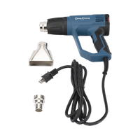 Pistola de Calor de 1600W, con 3 niveles de Temperatura variable, Incluye 2 Boquillas