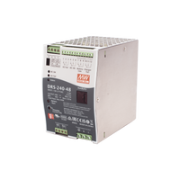Fuente de Poder Industrial de 240W con Cargador de Baterías, salida 48Vcc, 5A, para montaje Riel Din