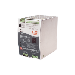 Fuente de Poder Industrial de 240W con Cargador de Baterías, salida 48Vcc, 5A, para montaje Riel Din