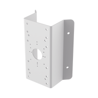 Montaje de Esquina para PTZ TURBOHD o IP / Uso en Exterior / Material de Acero de Carbono / Color Blanco