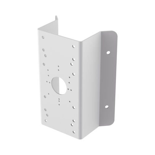 Montaje de Esquina para PTZ TURBOHD o IP / Uso en Exterior / Material de Acero de Carbono / Color Blanco