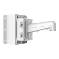 Montaje de Esquina con Caja de Conexión para Domos PTZ epcom y HIKVISION / Fabricado con Aleación de Aluminio y Acero