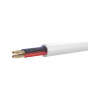 Bobina de 100 Metros de Cable Multifilar / CCA / 4 x 22 AWG / Color Blanco / PVC / CCAM / Uso en Interior / Aplicaciones en Alarmas - Automatización