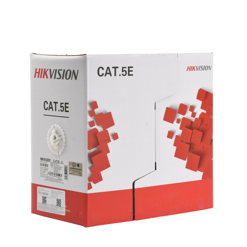 Bobina de Cable UTP 305 Metros (1000 Pies) / Cat5E (24 AWG) / Color Blanco / PVC (CM) / Uso en Interior / 100% Cobre / Aplicaciones de CCTV y Redes de Datos