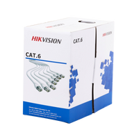 Bobina de Cable de 305 m (1000 ft) Cat 6 / 100% Cobre / Color Blanco / Uso en Interior / PVC