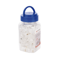 Bote con 100 Piezas de Plug Modular RJ45 / Cat 6 / Chapado en Oro a 30 Micras / Sin Blindaje / F�cil Instalaci�n / Uso Interior / Soporta Norma TIA-568B / Cumple con RoHS 2.0