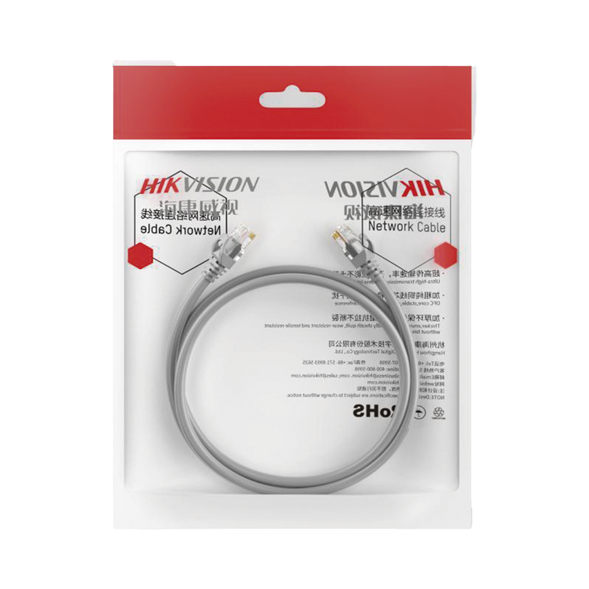 Cable de Parcheo (Patch Cord) / UTP / Cat. 6 (24 AWG) / 10 Metros / Color Gris / Ideal para PoE+ / Interior