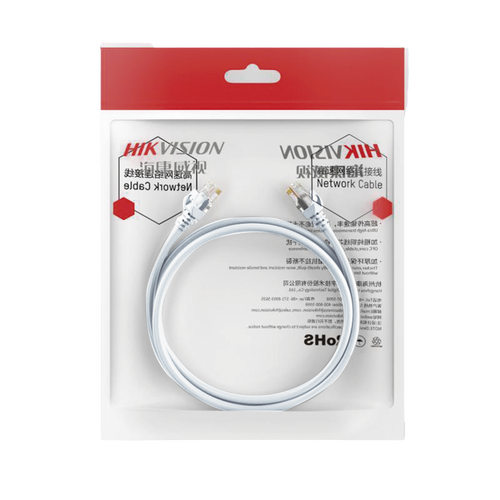 Cable de Parcheo (Patch Cord) / UTP / Cat. 6 (24 AWG) / 1 Metro / Color Blanco / Ideal para PoE+ / Interior