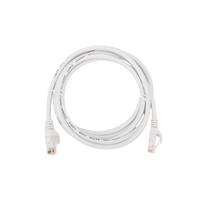 Cable de Parcheo (Patch Cord) / UTP / Cat. 6 (24 AWG) / 2 Metros (6.56 Pies) / Color Blanco/ Ideal para PoE+ / Interior