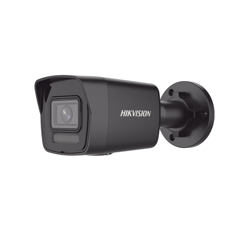 [Dual Light] Bala IP 4 Megapixel / Color Negro /  Lente 2.8 mm / 30 mts IR + 30 mts Luz Blanca / Micrófono Integrado / ACUSENSE Lite / Exterior IP67 / H.265 / PoE  / Micro SD