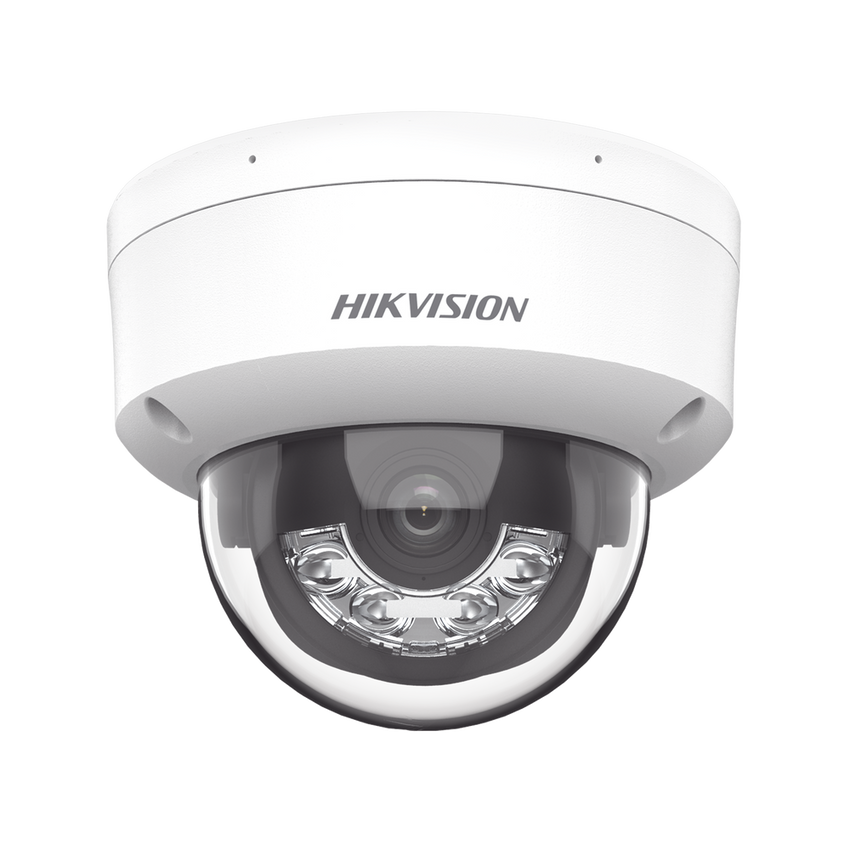 [Dual Light] Domo IP 6 Megapixel / Lente 2.8 mm / 30 mts IR + 30 mts Luz Blanca / Micrófono Integrado / ACUSENSE Lite / Exterior IP67 / H.265 / PoE / ONVIF