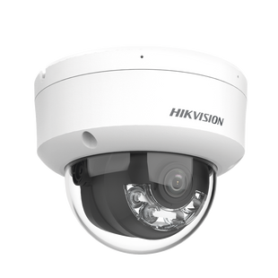 [Dual Light] Domo IP 6 Megapixel / Lente 2.8 mm / 30 mts IR + 30 mts Luz Blanca / Micrófono Integrado / Antivandálico IK08 / ACUSENSE Lite / Exterior IP67 / H.265 / PoE / ONVIF / Micro SD