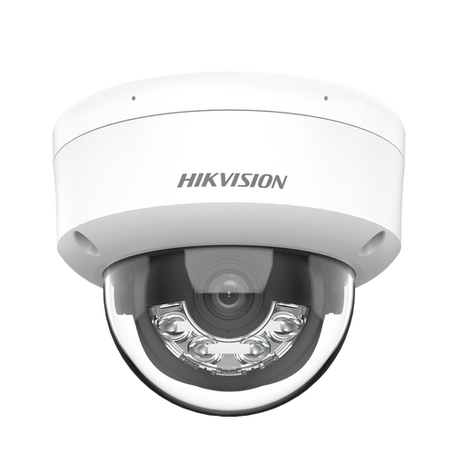[Dual Light] Domo IP 6 Megapixel / Lente 2.8 mm / 30 mts IR + 30 mts Luz Blanca / Micrófono Integrado / Antivandálico IK08 / ACUSENSE Lite / Exterior IP67 / H.265 / PoE / ONVIF / Micro SD