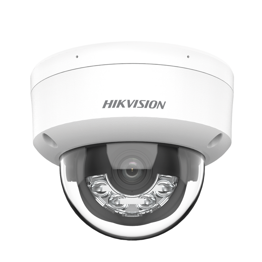 [Dual Light] Domo IP 8 Megapixel (4K) / Lente 2.8 mm / 30 mts IR + 30 mts Luz Blanca / Micrófono Integrado / IK08 / ACUSENSE Lite / Exterior IP67 / H.265 / PoE / ONVIF