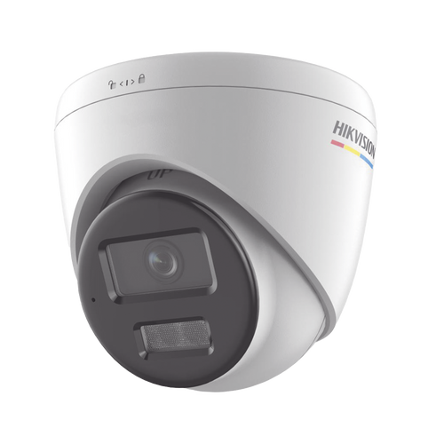 [Dual Light + ColorVu] Turret IP 2 Megapixel / Lente 2.8 mm / 30 mts IR + 30 mts Luz Blanca / Micrófono Integrado / ACUSENSE Lite / Exterior IP67 / WDR 120 dB / PoE / Micro SD / ONVIF