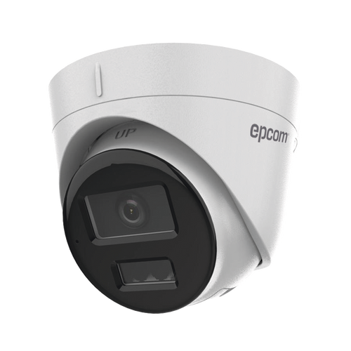 [Dual Light] Turret IP 4 Megapixel / Lente 2.8 mm / 30 mts IR + 30 mts Luz Blanca / Micrófono Integrado / ACUSENSE Lite / Exterior IP67 / H.265 / PoE / ONVIF / Micro SD