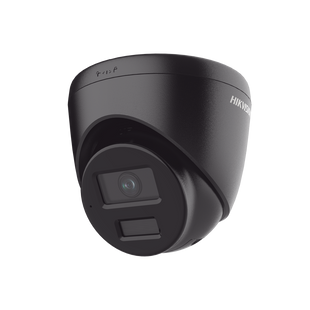 [Dual Light] Turret IP 4 Megapixel / Color Negro /  Lente 2.8 mm / 30 mts IR + 30 mts Luz Blanca / Micrófono Integrado / ACUSENSE Lite / Exterior IP67 / H.265 / PoE / ONVIF / Micro SD