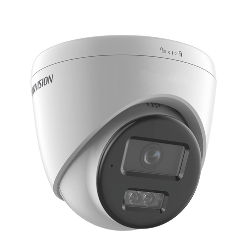 [Dual Light] Turret IP 8 Megapixel (4K) / Lente 2.8 mm / 30 mts IR + 30 mts Luz Blanca / Micrófono Integrado / ACUSENSE Lite / Exterior IP67 / H.265 / PoE / ONVIF / Micro SD