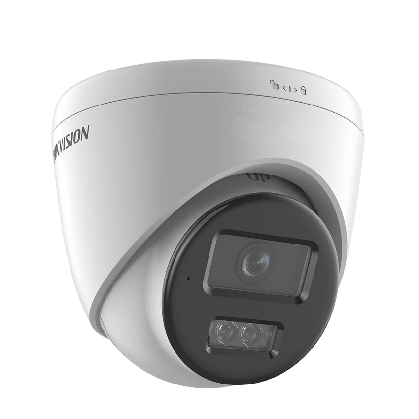 [Dual Light] Turret IP 8 Megapixel (4K) / Lente 2.8 mm / 30 mts IR + 30 mts Luz Blanca / Micrófono Integrado / ACUSENSE Lite / Exterior IP67 / H.265 / PoE / ONVIF / Micro SD