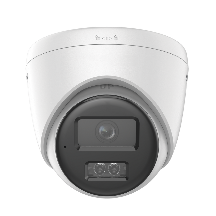 [Dual Light] Turret IP 8 Megapixel (4K) / Lente 2.8 mm / 30 mts IR + 30 mts Luz Blanca / Micrófono Integrado / ACUSENSE Lite / Exterior IP67 / H.265 / PoE / ONVIF / Micro SD